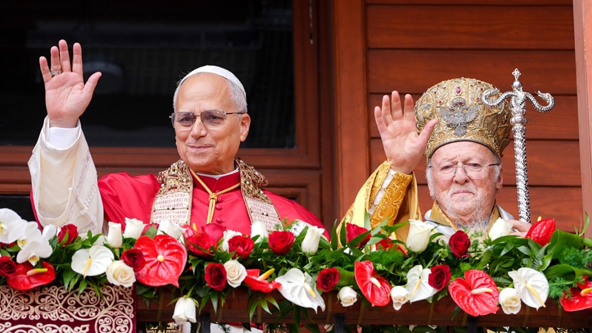 He makes his first international apostolic journey to Turkey and Lebanon, marking the 1700th anniversary of the Council of Nicaea. The friendship and respect, especially between Christians and Muslims, he saw in these countries could be a helpful example for people in North America and Europe, too, he said. (CNS photo/Lola Gomez)