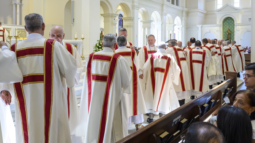 Deacons welcome new deacons to their shared ministry.