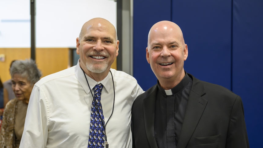 Deacon Thomas Costello and Father Chris Koehn