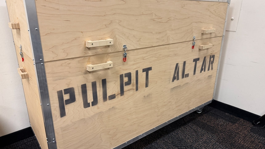 Elon University chaplain crafts altar, ambo for his order
