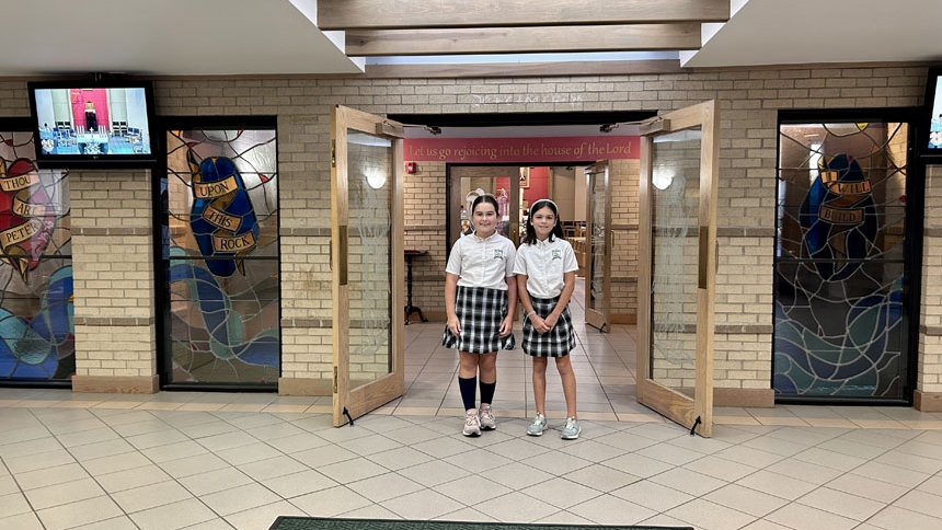 Bishop blesses new space for St. Peter preschoolers