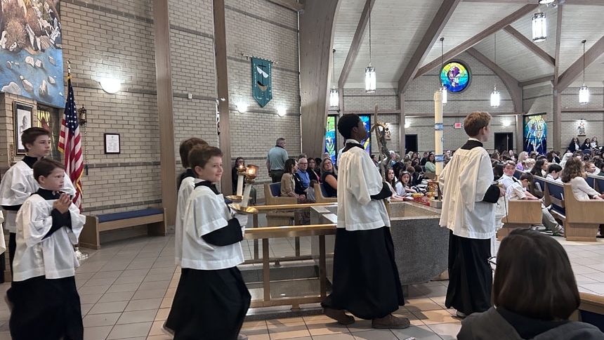 Bishop blesses new space for St. Peter preschoolers