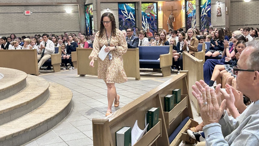 Bishop blesses new space for St. Peter preschoolers
