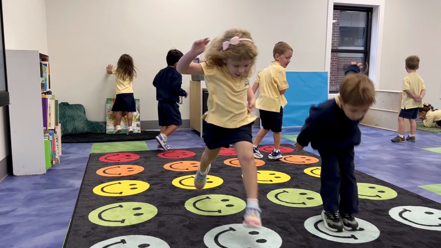 Bishop blesses new space for St. Peter preschoolers