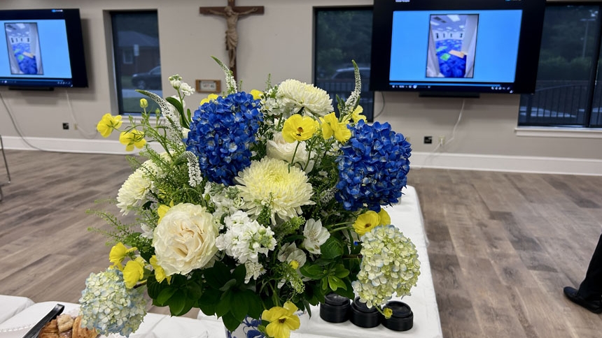 Bishop blesses new space for St. Peter preschoolers