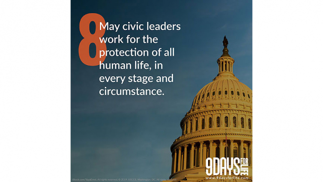 9 Days for Life: Day 8 - May civic leaders work for the protection of all human life, in every stage and circumstance. 