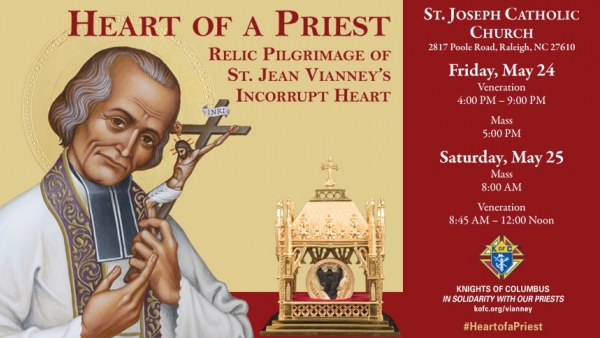 Heart of a Priest: Relic Pilgrimage of St. Jean Vianney's Incorrupt Heart to Visit St. Joseph's in Raleigh
