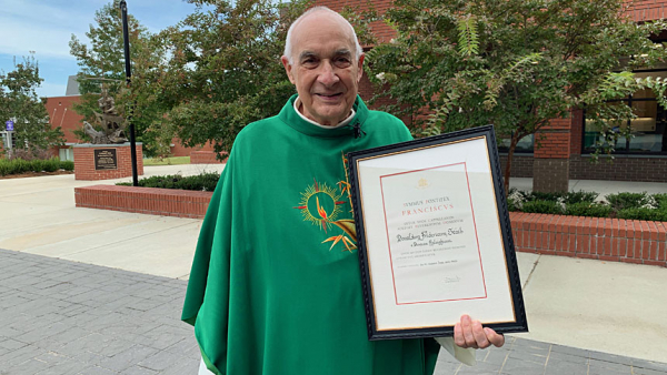 Pope Francis bestows honor upon retired priest