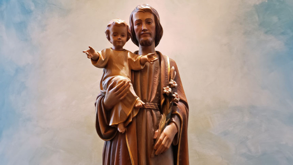 St. Joseph and Jesus, statue at St. Bernadette Church, Fuquay-Varina, NC