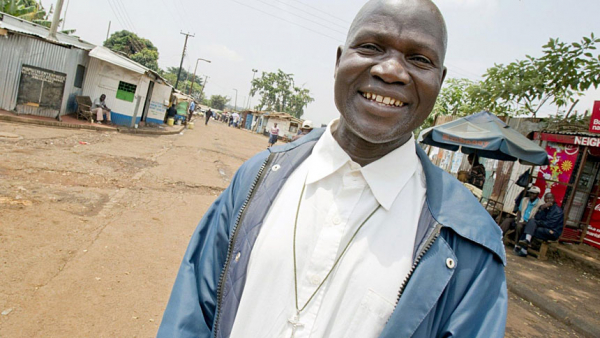 Michael Ouma, a lay Catholic catechist who serves in the Kibera slum in Nairobi, Kenya, is pictured in this Feb. 16, 2011, file photo. In a document released May 11, 2021, Pope Francis instituted the "ministry of catechist." (CNS photo/Nancy Wiechec)