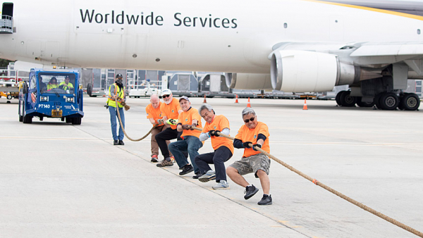 NC Knights are 'top team' at plane pull fundraiser
