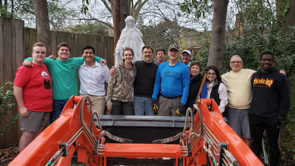 ECU grad completes outdoor project at Newman Center