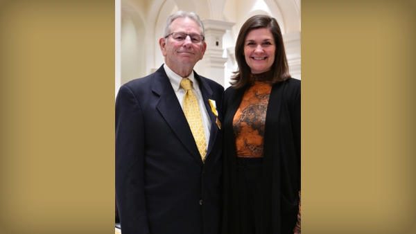 Prison ministry volunteer Deacon Michael Vandiver receives Benemerenti Medal