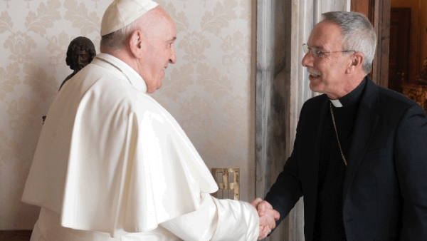 Bishop Luis Zarama meets Pope Francis