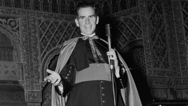 Venerable Fulton J. Sheen, pictured in an undated photo, is remembered as one of the most influential and innovative evangelists in American history. Once dubbed "God's microphone," Archbishop Sheen announced God's truth in a nonconfrontational, yet no less life-giving, manner to untold millions through radio, print and television. (CNS file photo)